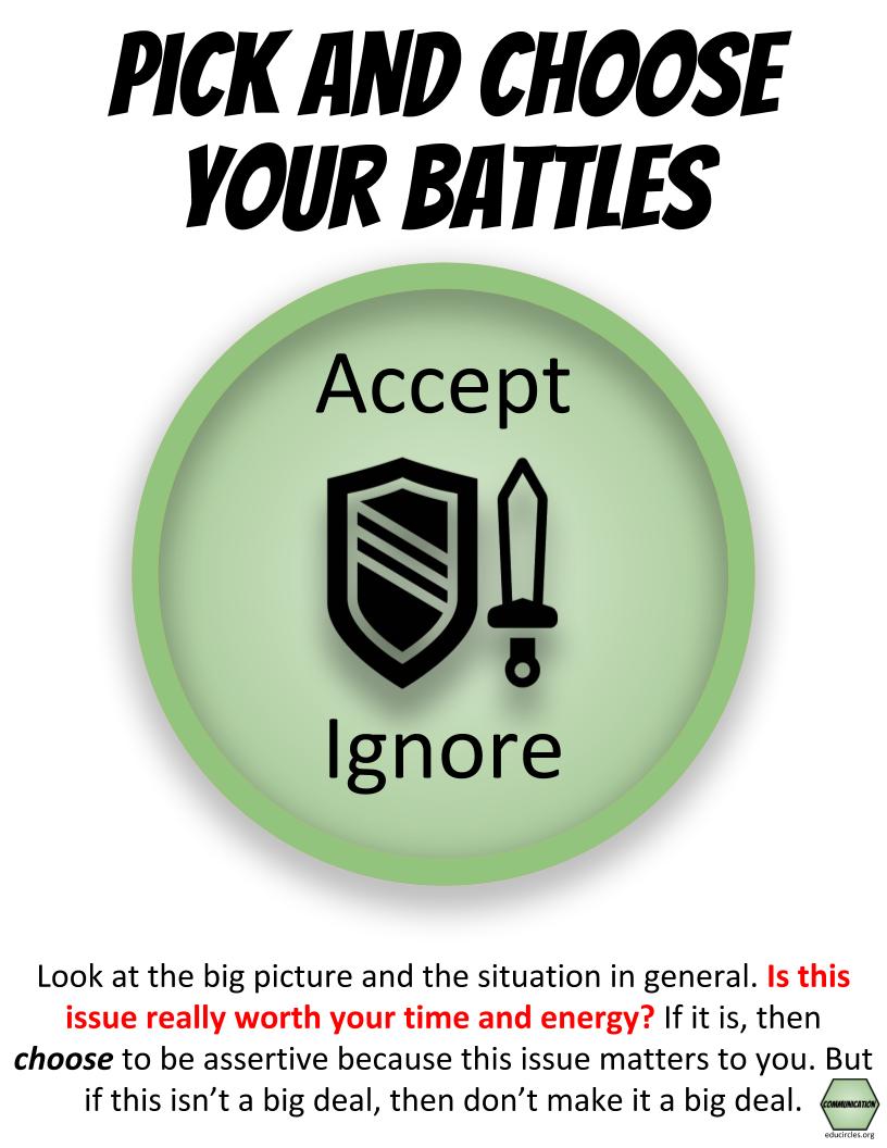 Strategies to develop a growth mindset and communicate more clearly: Pick and choose your battles